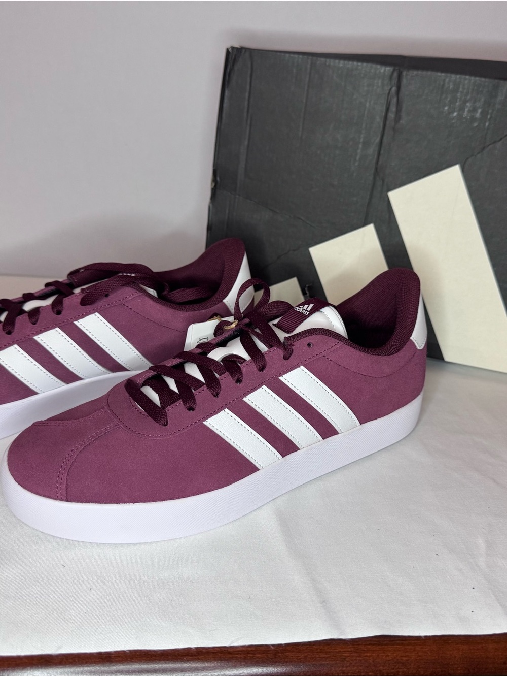 Adidas Size 10 - adidas VL Court 3.0 Shadow Red UK44